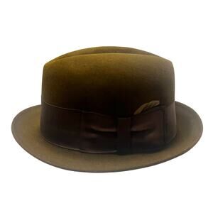 Vintage Resistol  Self Conforming Brown Felted Wool Fedora Men's Hat size 7